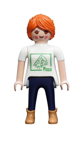 Playmobil figurine femme - femme, pizza